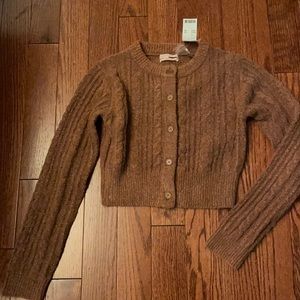 Urban outfitters brown cardigan crop